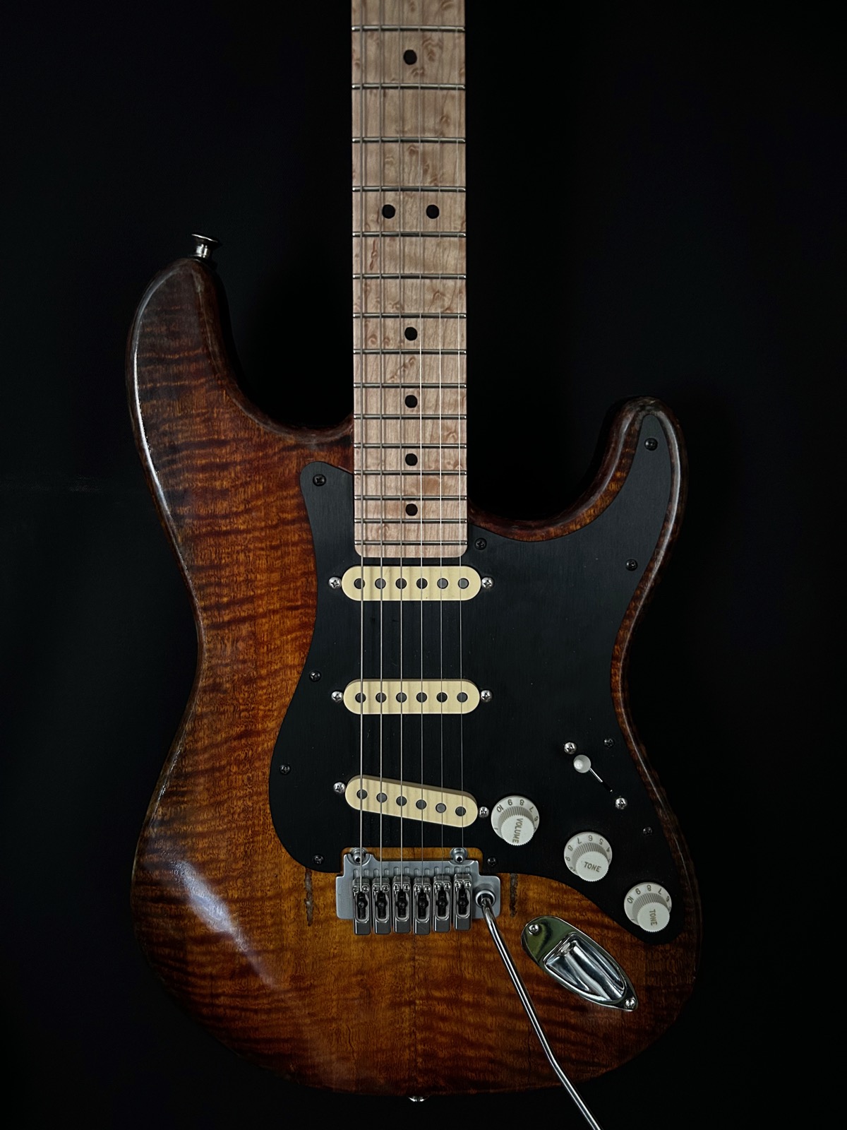 Flame maple and ash with tobacco burst